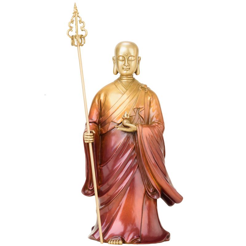 美帮汇地藏佛像 铜九华山地藏菩萨站立像居家供奉摆件高清大图