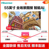 海信（Hisense）HZ55A65E 55英寸 4K HDR 金属一体人工智能电视机 2020欧洲杯全球官方指定电视
