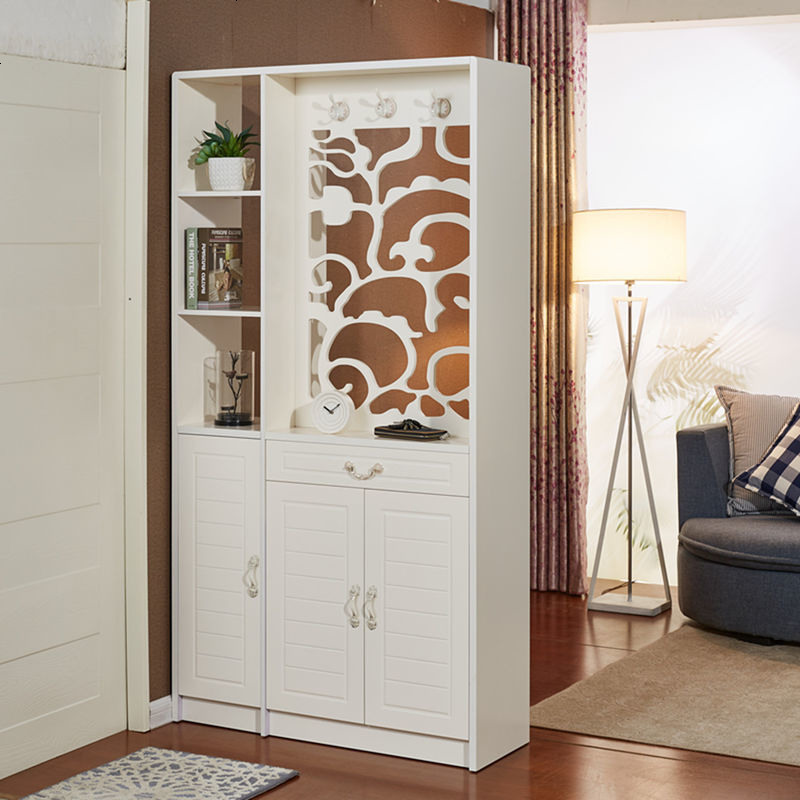 简约双面象牙烤漆欧式花镂空客厅隔断间厅鞋柜衣帽柜玄关厅柜