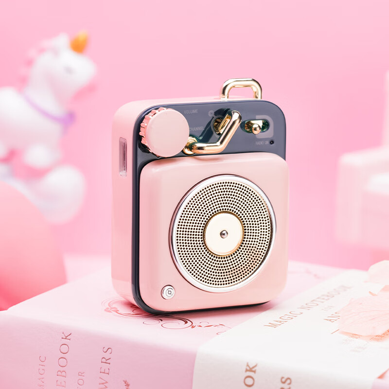 猫王音响原子唱机B612蓝牙音箱小型迷你便携送闺蜜女生生日礼物 可爱粉高清大图