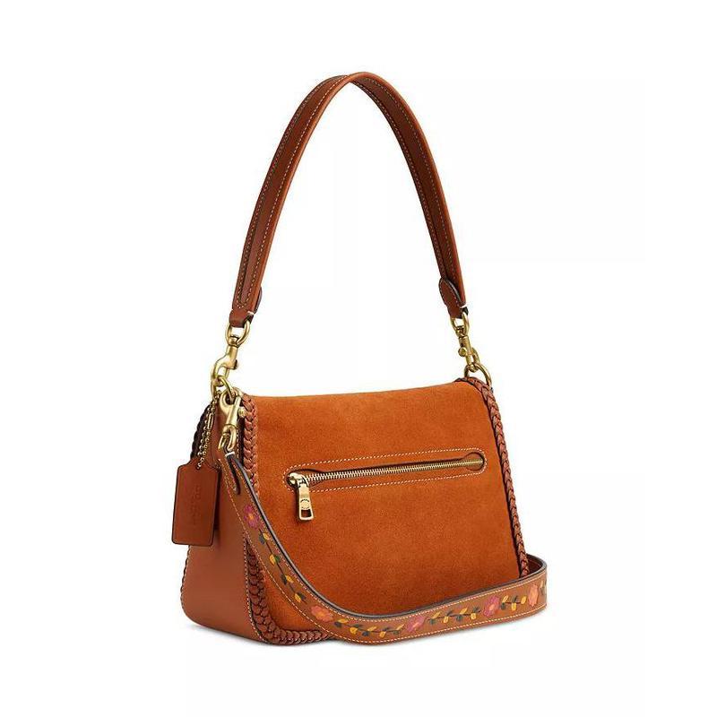 蔻驰coach女包tabby小号编织饰边绒面革和皮革手提包时尚经典单肩包斜