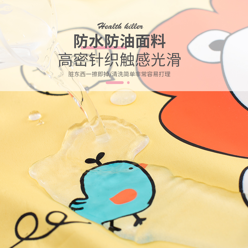 宝宝吃饭围兜 婴儿防水儿童罩衣口水巾男女围嘴夏季无袖免洗围裙高清大图