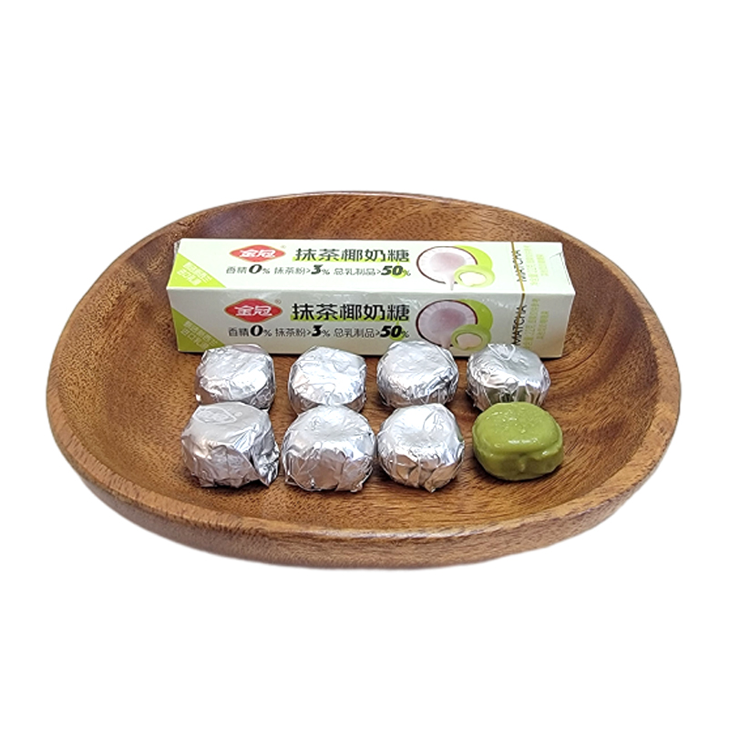 金冠原味椰子糖抹茶椰奶糖22g条装年货休闲零食品高清大图