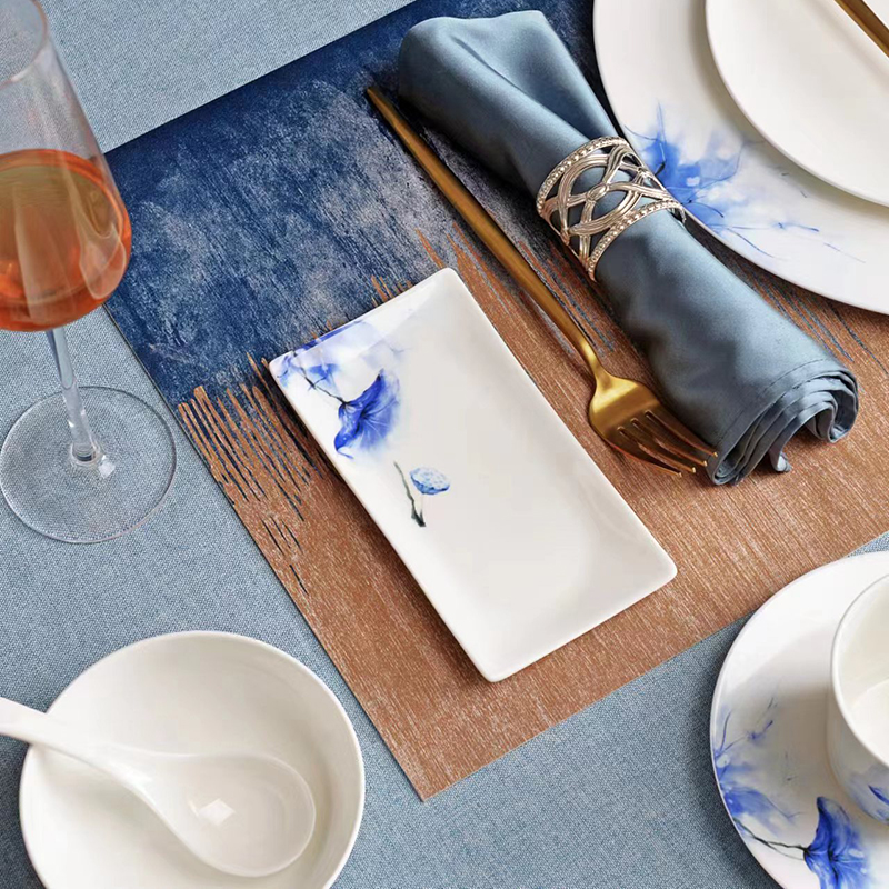 北国风光骨瓷摆台青荷TS-BT青荷高清大图