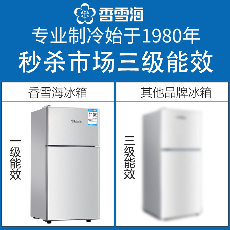 香雪海 小冰箱 家用小型双门冰箱 一级能效电冰箱 迷你小型节能冷藏冷冻 租房 宿舍冰箱 42S118E 蓝色高清大图