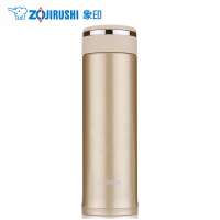 象印(ZOJIRUSHI)孕婴童保温杯SM-JZ48 进口304不锈钢真空保冷保温用品直身防漏办公水杯子480ml 金色