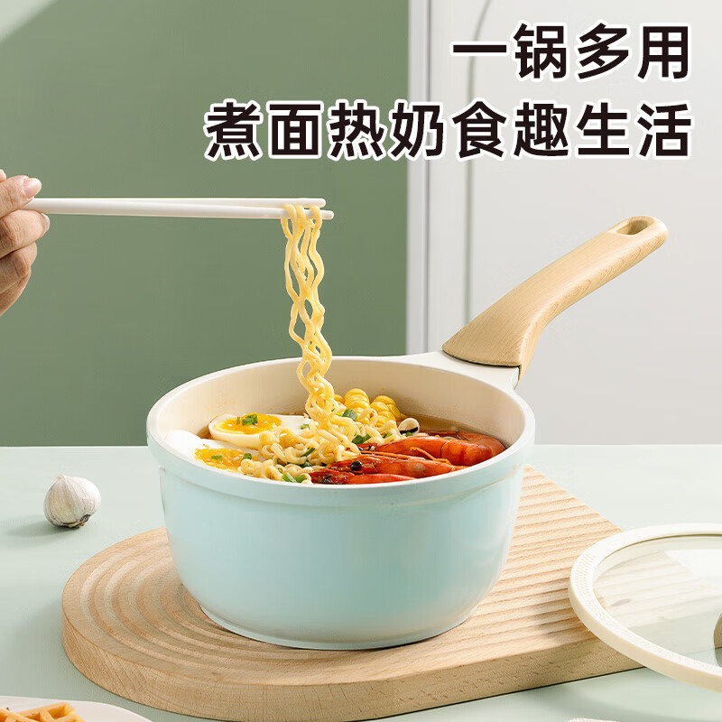 炊大皇青瓷不粘奶锅18cmQC18NG有钛陶瓷耐磨不粘健康的宝宝辅食锅高清大图