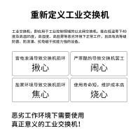 博扬 BY-PF1011S POE工业级光纤收发器 百兆单模双纤1光1电光电转换器 SC接口20公里 含电源
