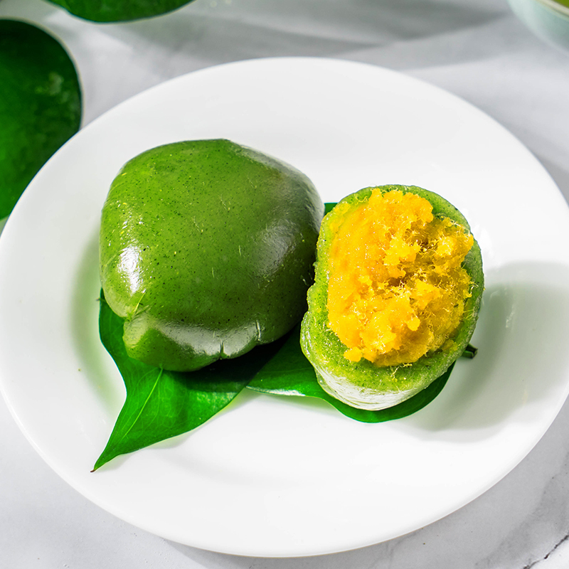 [新雅·老字号]咸蛋黄肉松青团生胚360g*2袋网红糯米团子麻薯糍粑休闲糕点零食小吃清明果踏青果特产