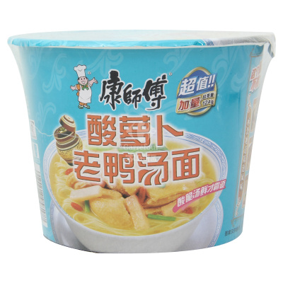 康师傅酸萝卜老鸭汤桶面