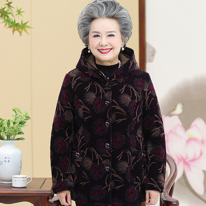 老年人冬装女70岁奶奶装棉衣胖妈妈秋冬款老太太老人加厚棉袄衣服视频
