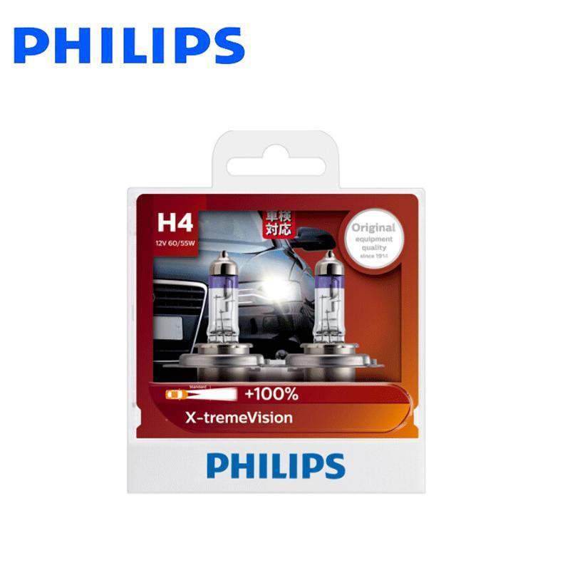 飞利浦(PHILIPS)汽车通用大灯灯泡远近光国产极劲光h4 12342xv 12v 60/55w 车载照明