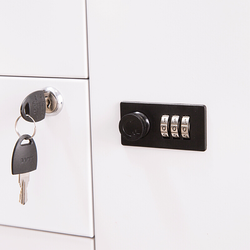 欧宝美文件柜钢制拆装矮柜铁皮储物柜二斗三斗黑白套色高清大图