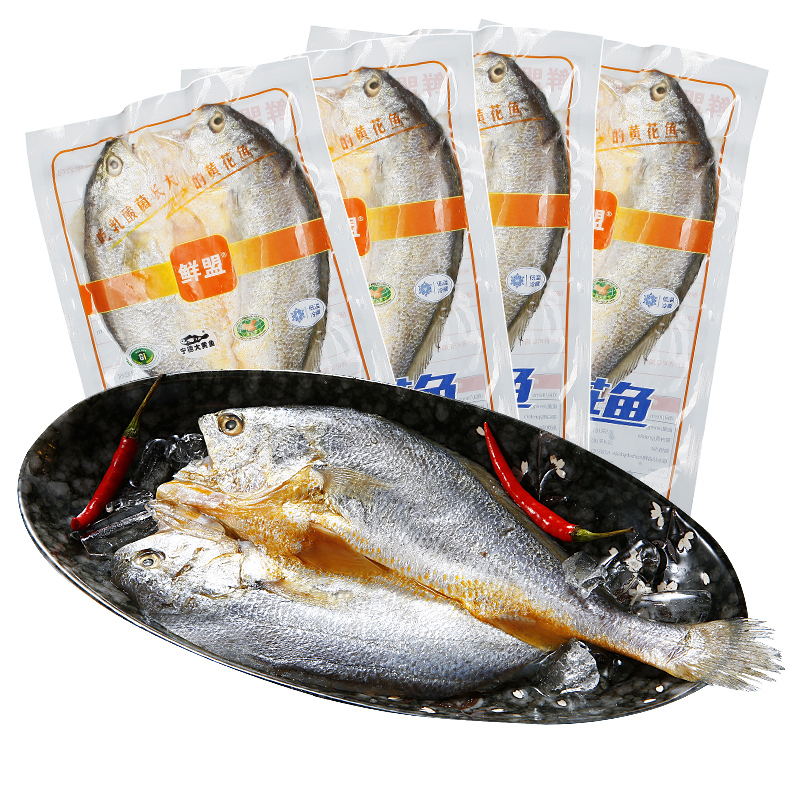 鲜盟香煎黄花鱼250g 新鲜野生冷冻免杀洗鲜活宁德黄鱼鲞