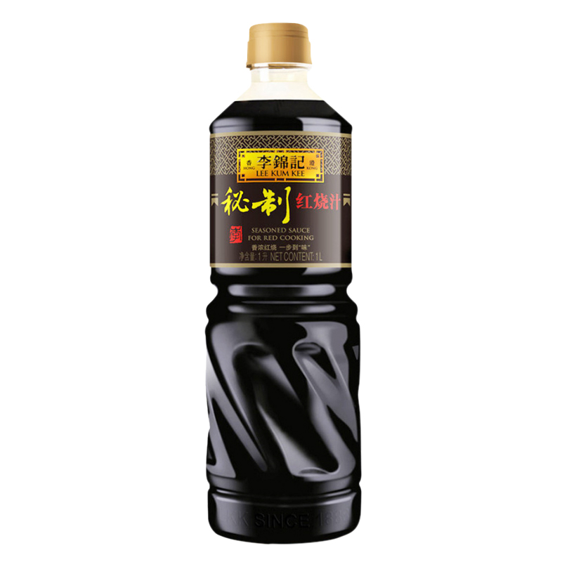 李锦记 秘制红烧汁1L 0添加防腐剂 香浓红烧 上色卤味生抽老抽酱油