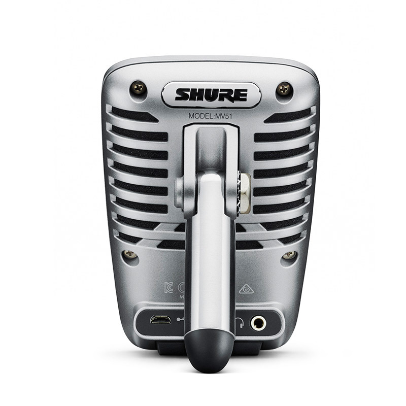 Shure/舒尔MV51电容话筒手机K歌直播大振膜电脑录音配音USB麦克风