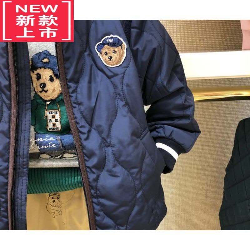 可莉允TW小熊童装2021秋冬新款男童中大童装棉服棉衣外套TKJP204901A图片