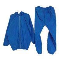 秋冬厚款防岩棉玻璃棉纤维专用防护服防扎防尘喷漆男女通用工作服 蓝色系列(透气款) L码体重65公斤内
