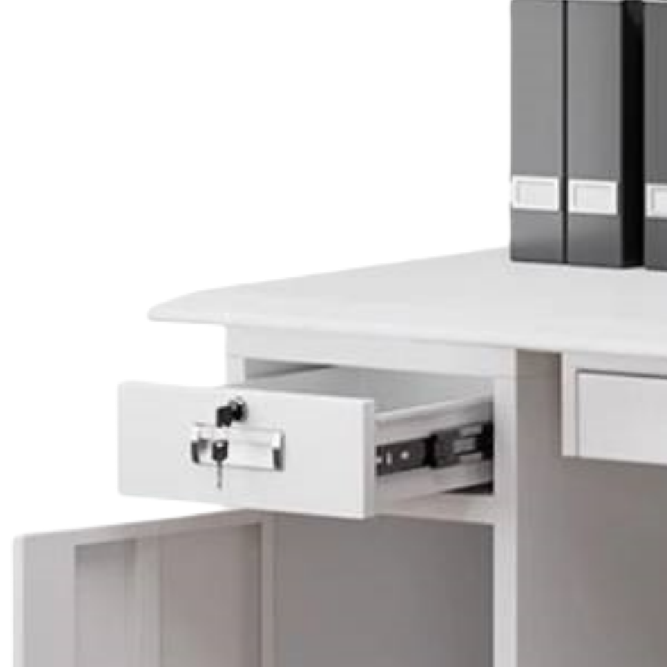 豫龙都钢制办公桌1.6m张高清大图