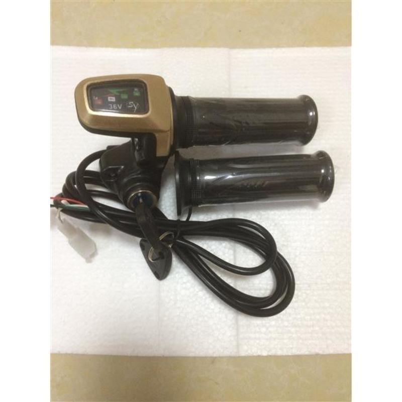 电动滑板车调速转把 带电量显示带电门锁霍尔转把 24V36V48v 24V调速转把