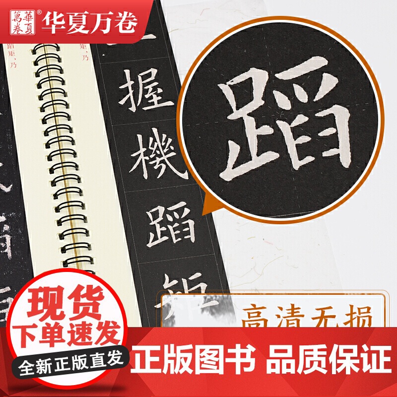 全2册 华夏万卷毛笔 近距离临摹字卡 欧阳询九成宫醴泉铭上下册字帖 成人初学者楷书钢笔硬笔临摹字帖 练就一手好字高清大图
