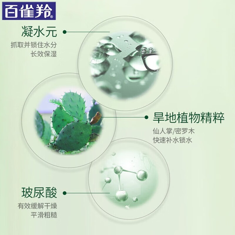百雀羚-水嫩倍现细致精华洁面膏 95g高清大图