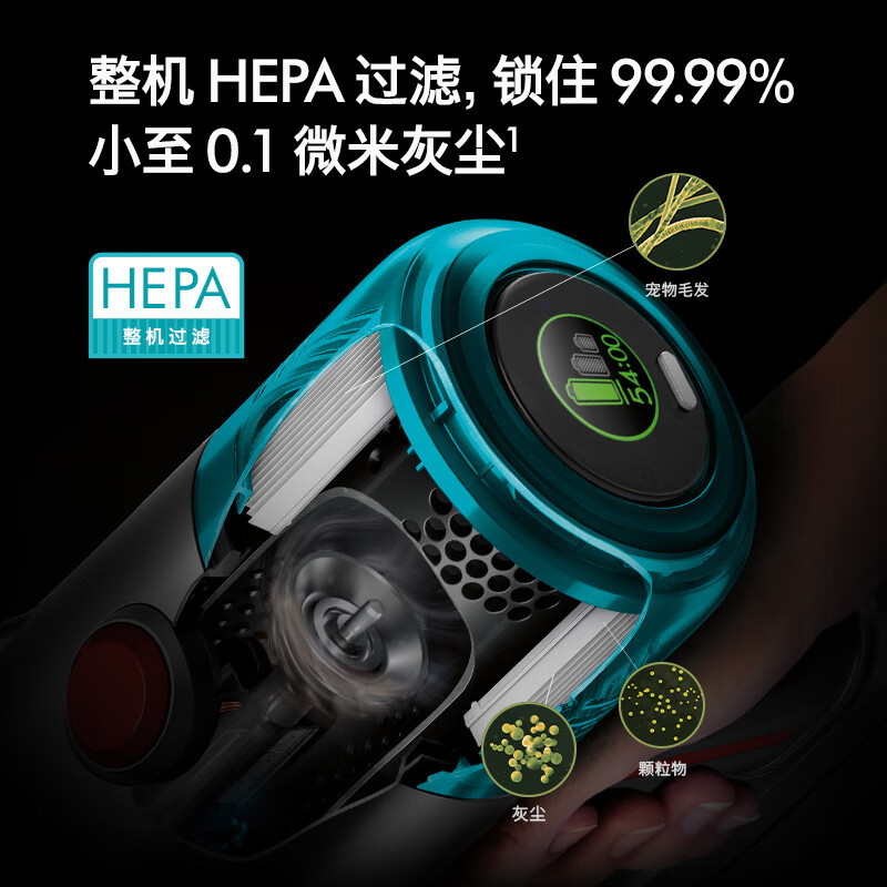 戴森(DYSON)V12 Origin大吸力吸尘器(铁镍色)手持无线 除螨 宠物 家庭适用高清大图