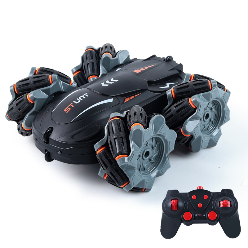 执爱儿童遥控汽车特技翻滚车双面行驶侧行四驱无线遥控手柄遥控玩具车