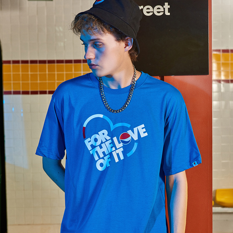 pepsi/百事 男女同款休闲时尚潮流宽松短款t恤bst-2103报价_参数_图片