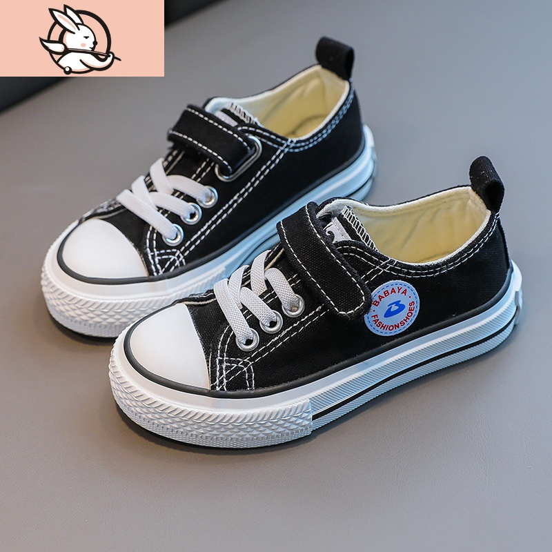 huayangtu儿童高帮帆布鞋男童板鞋春季新款宝宝女童童鞋休闲鞋子百搭