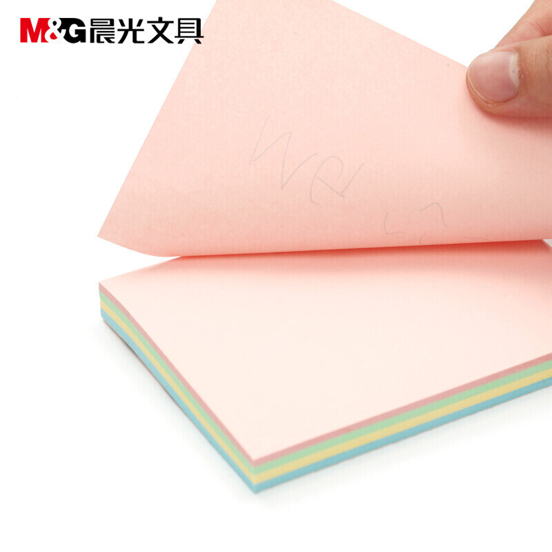 晨光(M&G) YS-11彩色便利贴粘性便签纸留言贴3X4彩色 100页自粘告示贴76X102mm 10包装高清大图