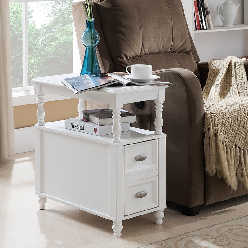 森美人美式沙发边几角几客厅小茶几边柜储物柜置物架边桌床头柜小桌子