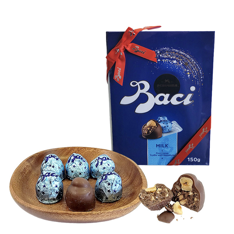 意大利baci芭喜榛仁可可仁黑巧克力盒装150g12颗结婚喜糖礼盒