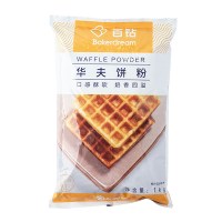 安琪酵母百钻华夫饼预拌粉 1kg烘焙原料松饼DIY早餐原味煎饼格子饼(包)