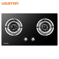 USATON/阿诗丹顿家用燃气灶具4500W一级能效节能省气钢化玻璃面板台嵌两用燃气灶天然气