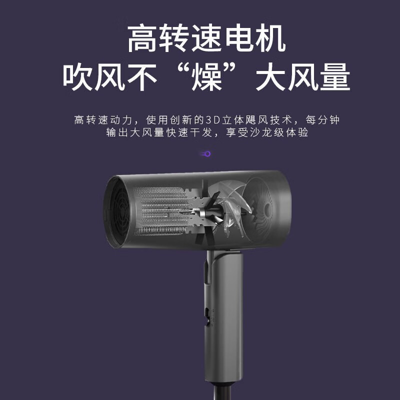 上亨(shangheng)电吹风机家用宿舍寝室学生大风力大功率速干低噪负离子不伤发吹风筒发廊理发店 全新升级高清大图