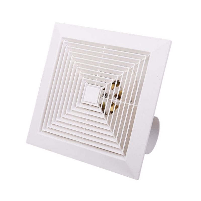 排气扇换气扇卫生间排风扇10寸厨房厕所强力静音吸顶式石膏板大方白