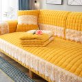 【南极人】沙发垫子垫套四季通用防滑沙发套罩全包万能套北欧简约靠背盖布巾_722_418 幽兰-黄色 定做专拍