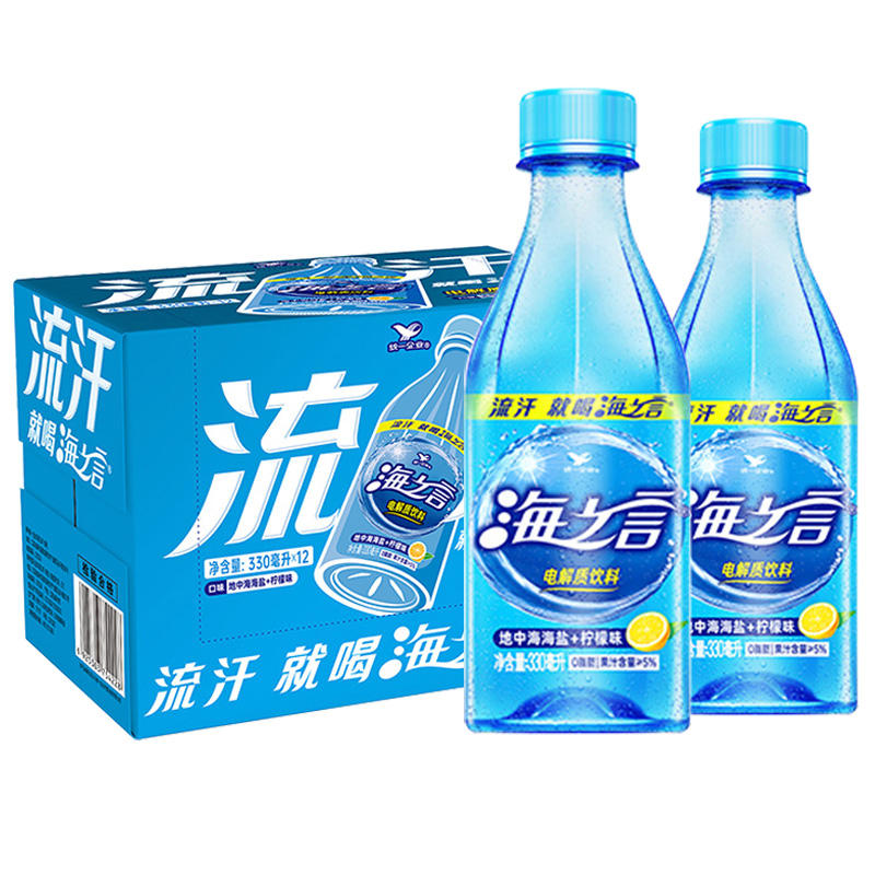 统一海之言水柠檬味330ml*12瓶整箱地中海盐果汁夏季小瓶饮料高清大图