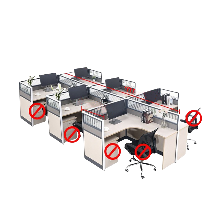 烁恒 办公桌 T型6人位 套高清大图