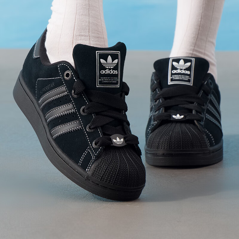 阿迪达斯(adidas)男鞋女鞋 秋季新款运动鞋舒适板鞋时尚潮流情侣休闲鞋 KI9520 黑色 41码