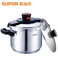 苏泊尔/SUPOR 正品巧易开D22E1 304不锈钢复底高压力锅 电磁炉燃气适用6L
