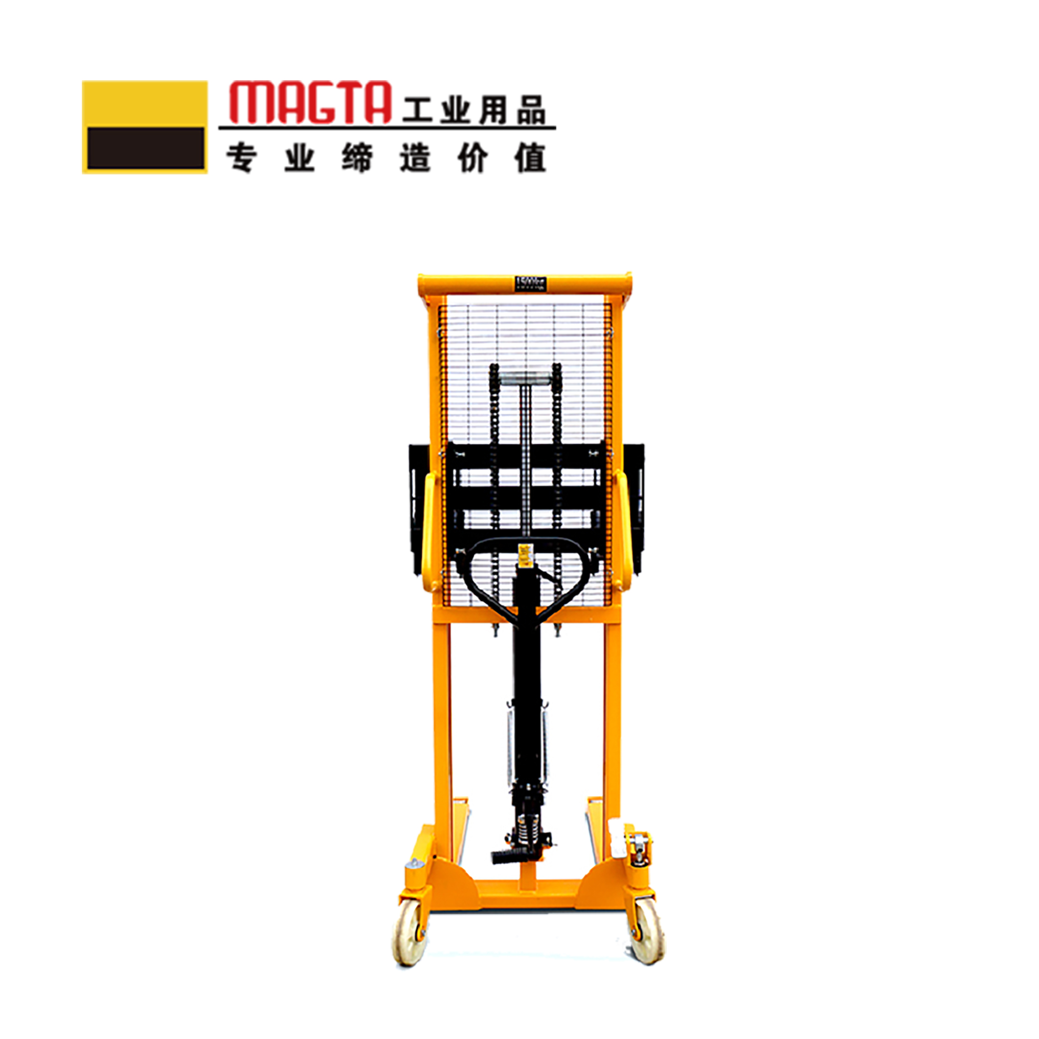 玛吉塔工(MRO MAGTA)手动堆高车 手动叉车 手动堆垛车 手动液压堆高车 35048 1500kg 1600mm高清大图