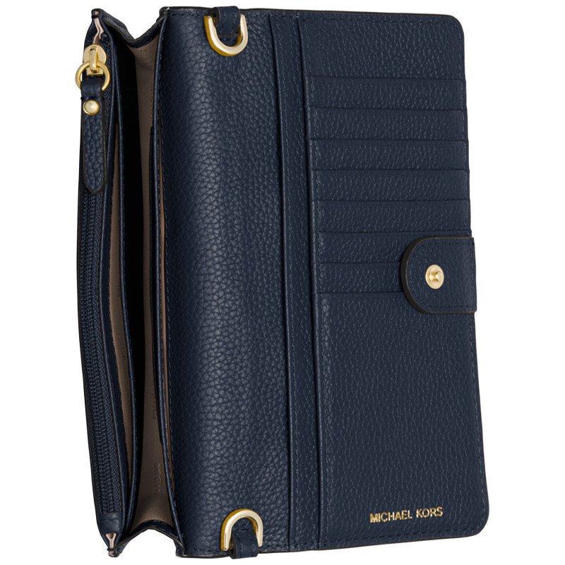 [直营]迈克·科尔斯(MICHAEL KORS)Phone Crossbody MK 牛皮女包搭扣单肩包斜挎包手机包