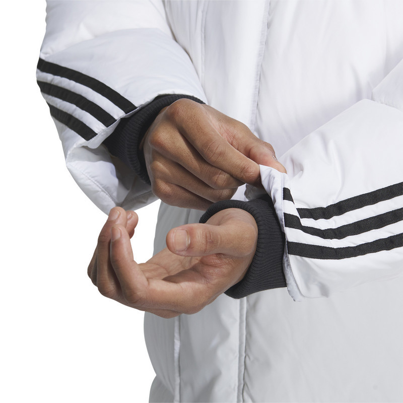 adidas 阿迪达斯三叶草外套冬季男子保暖防风长款运动羽绒服 IU4832