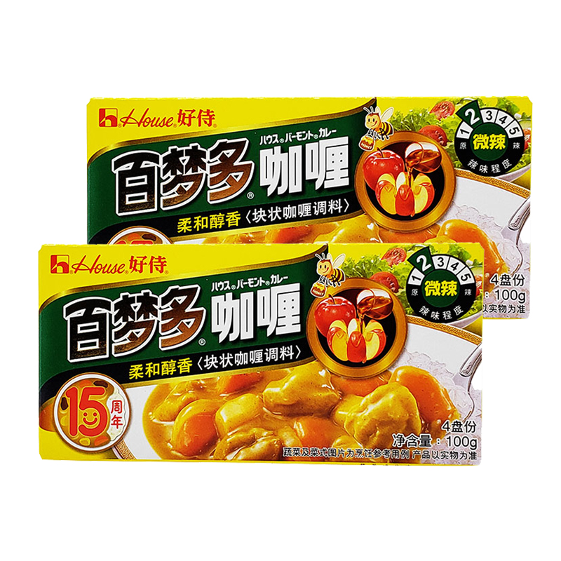 好侍 百梦多咖喱微辣100g*2