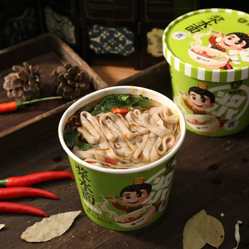 甘肃特产即食天水浆水面桶装方便面酸菜面酸辣荞面面条6桶装高清大图