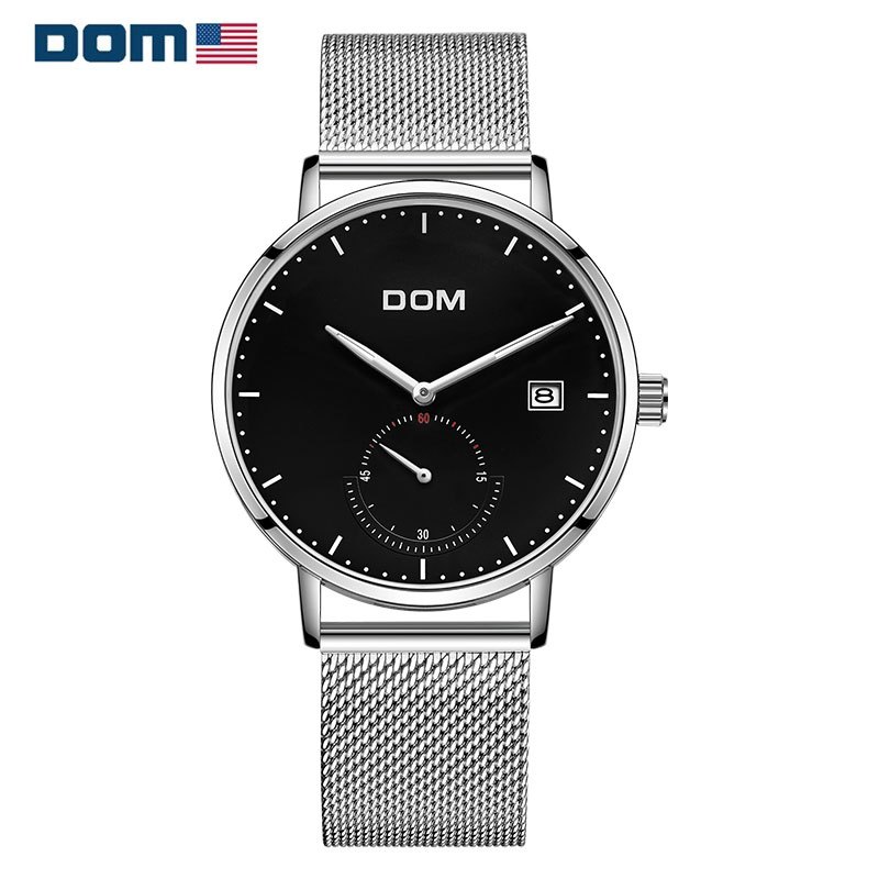 美国dom多姆品牌手表男士超薄简约多功能运动夜光手表时尚个性防水