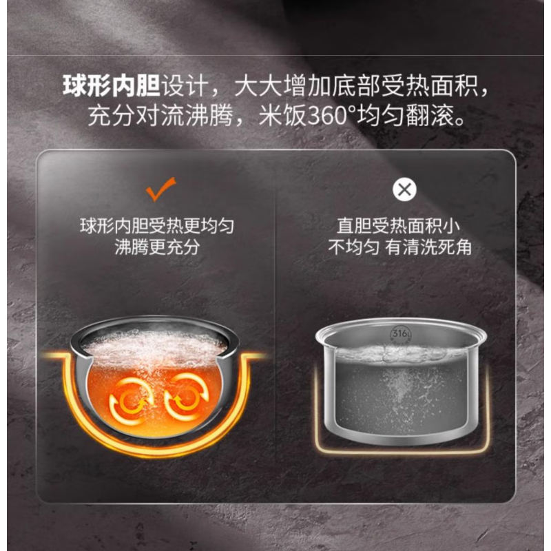 九阳(Joyoung)低糖电饭煲家用0涂层电饭锅多功能不锈钢内胆预约40N3 沙丘灰 4L高清大图