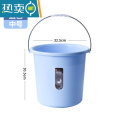 敬平水桶家用储水用塑料手提桶塑料桶圆桶桶学生宿舍用洗衣桶洗澡桶大 加厚中号【蓝色】水桶